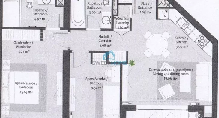 Trosoban stan | 4zida