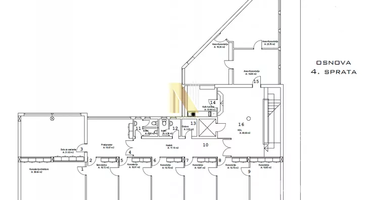 Poslovni prostor za izdavanje, Novi Sad - Centar, 10€, 679m² - stampaj