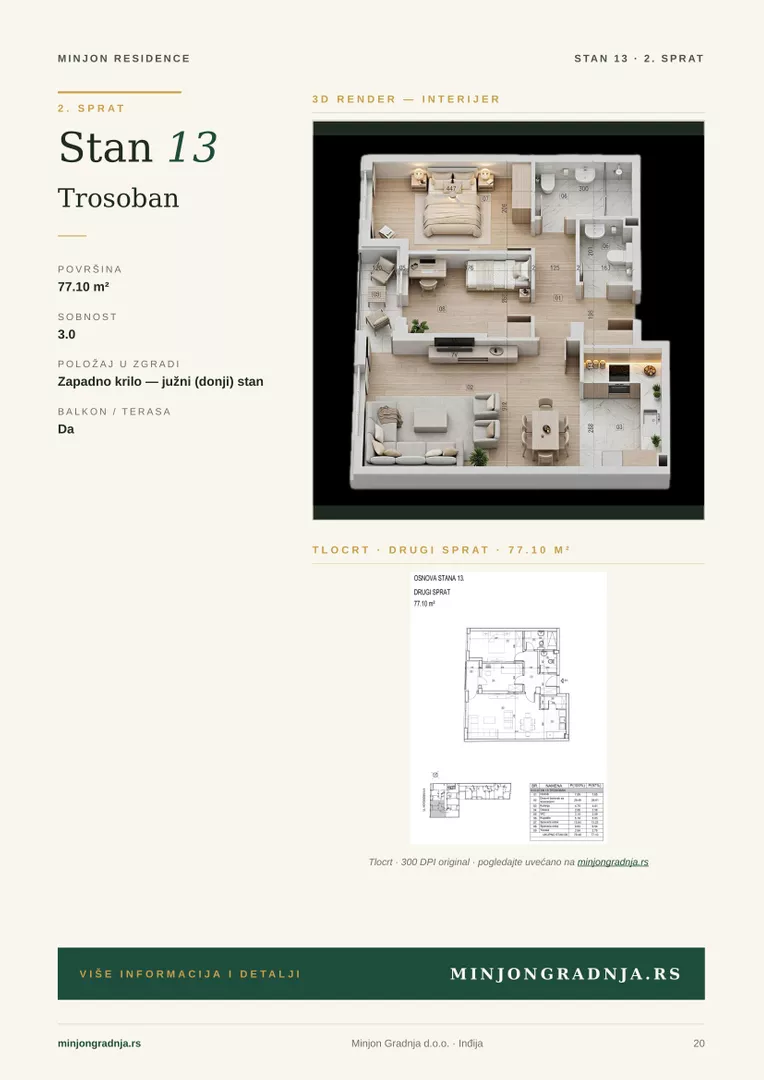 Trosoban stan | 4zida