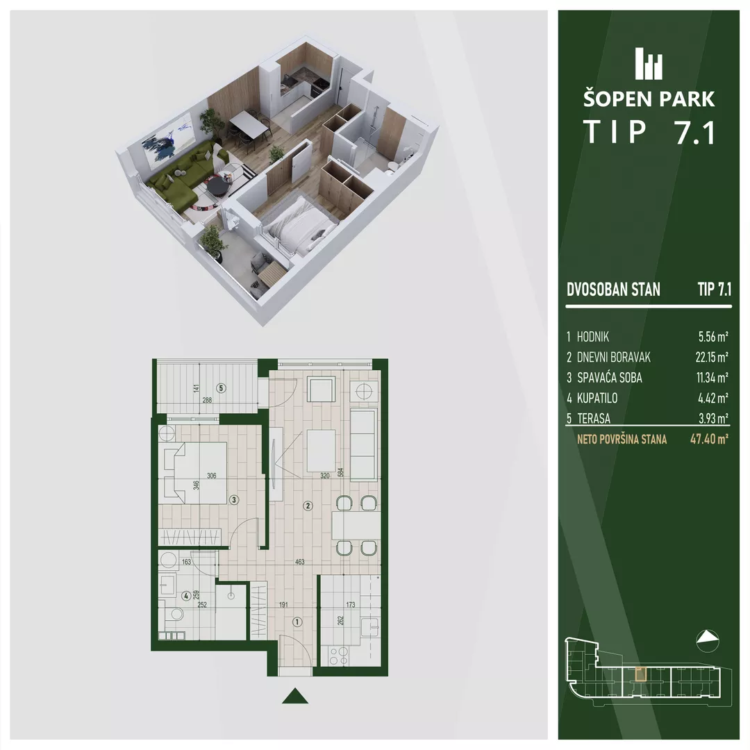 Dvosoban stan | 4zida