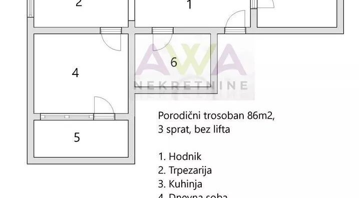 Trosoban stan | 4zida