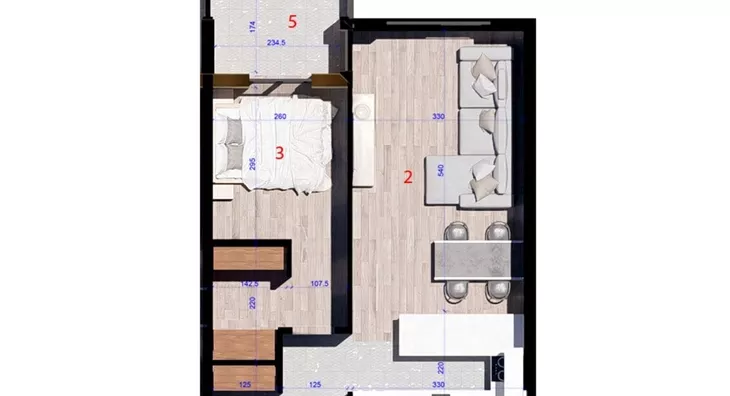 Jednoiposoban stan | 4zida