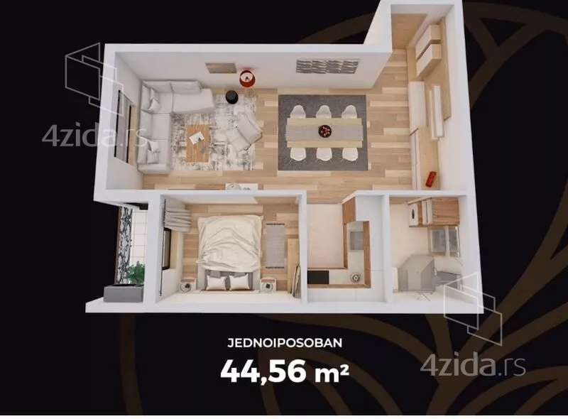 Jednoiposoban stan | 4zida