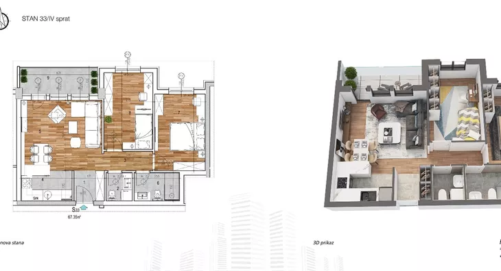 Trosoban stan | 4zida
