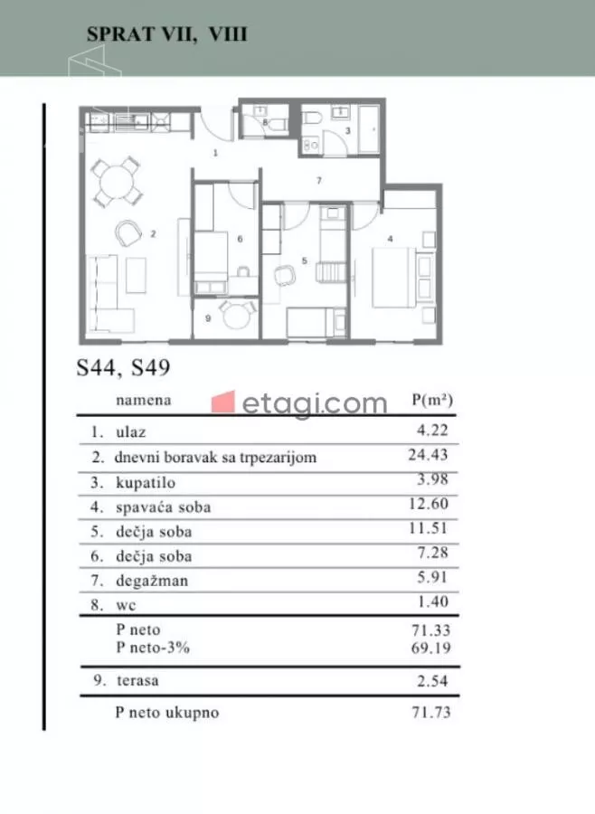 Troiposoban stan | 4zida