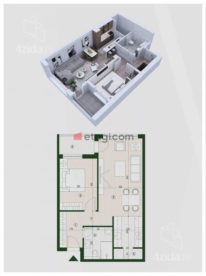 Dvosoban stan | 4zida