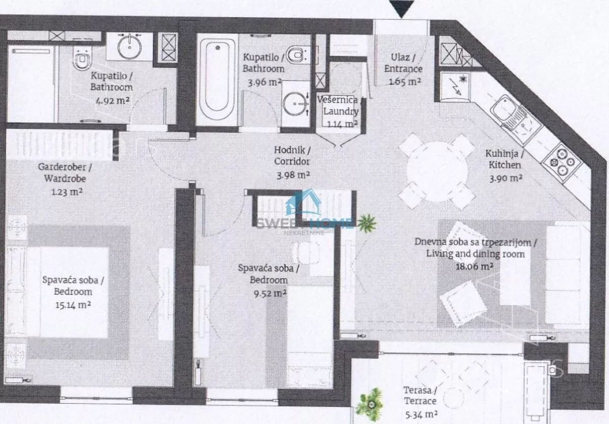 Trosoban stan | 4zida