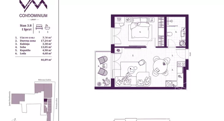 Jednoiposoban stan | 4zida