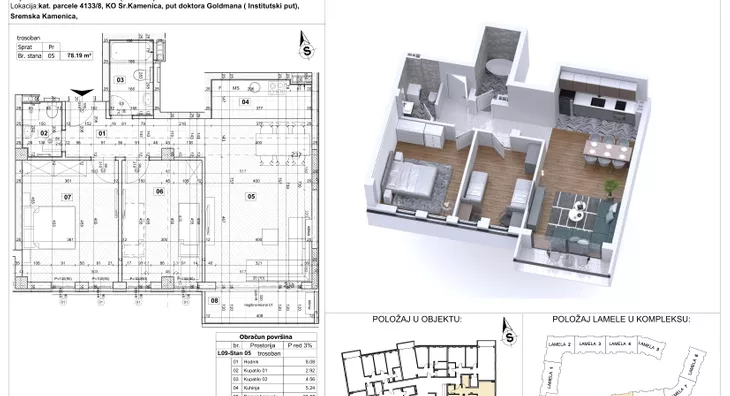 Trosoban stan | 4zida