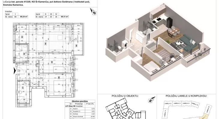 Trosoban stan | 4zida