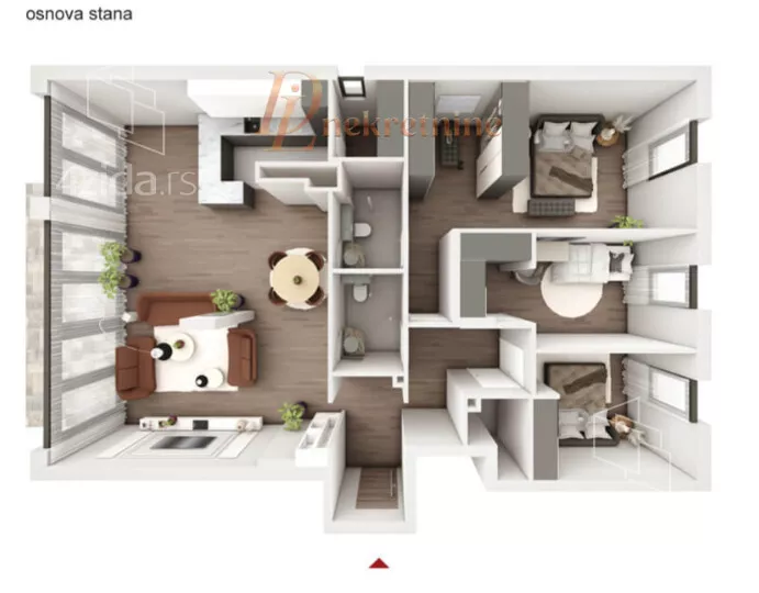 Četvoroiposoban stan | 4zida