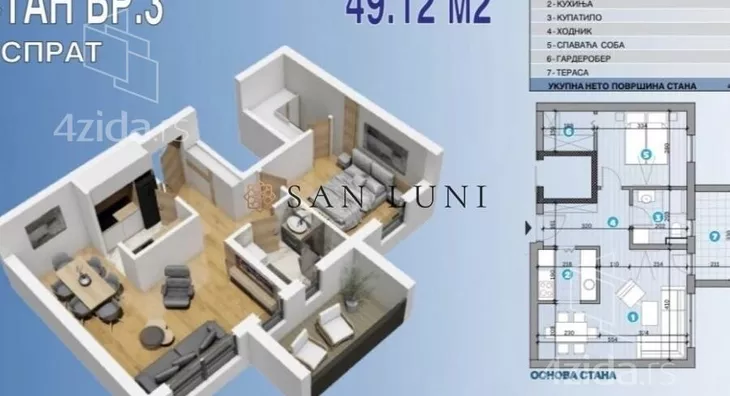 Dvosoban stan | 4zida