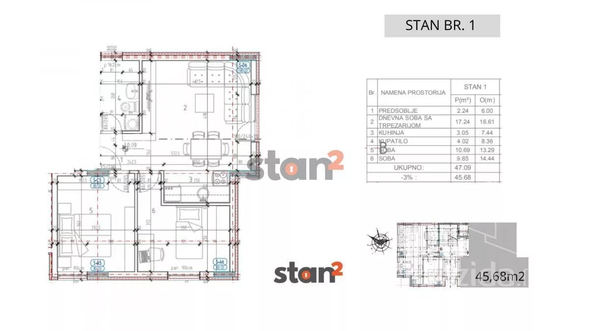 Dvoiposoban stan | 4zida