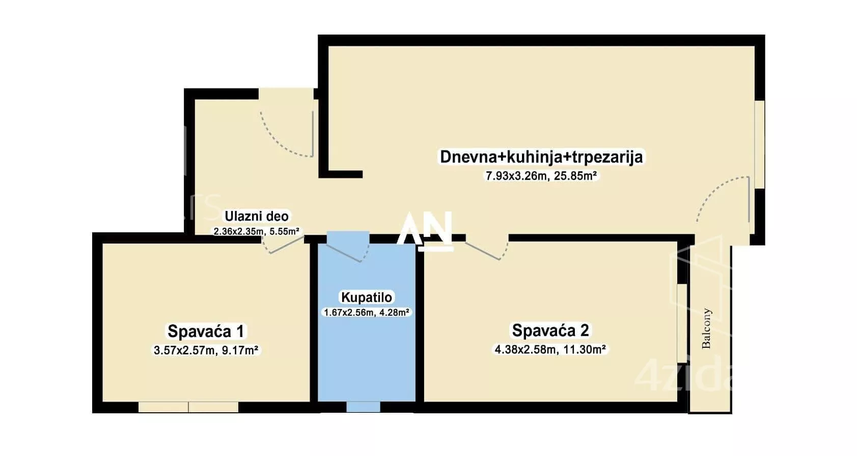 Trosoban stan | 4zida