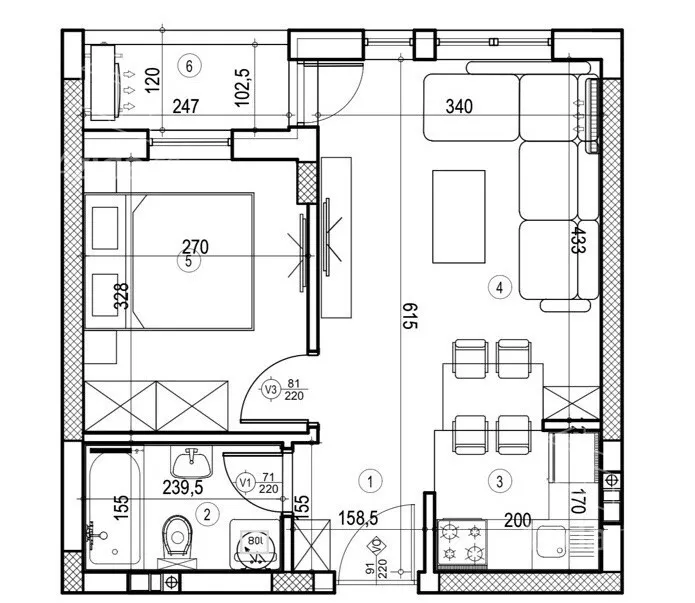 Jednoiposoban stan | 4zida