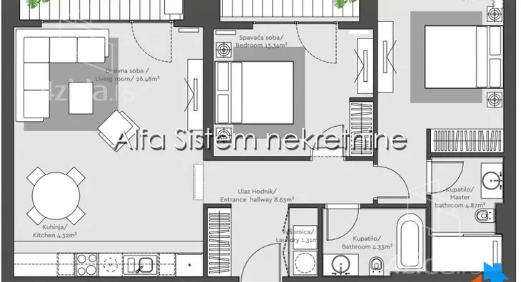 Trosoban stan | 4zida