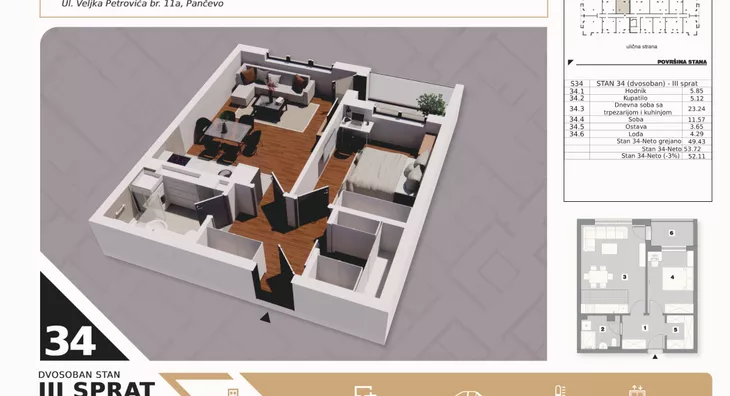 Dvosoban stan | 4zida