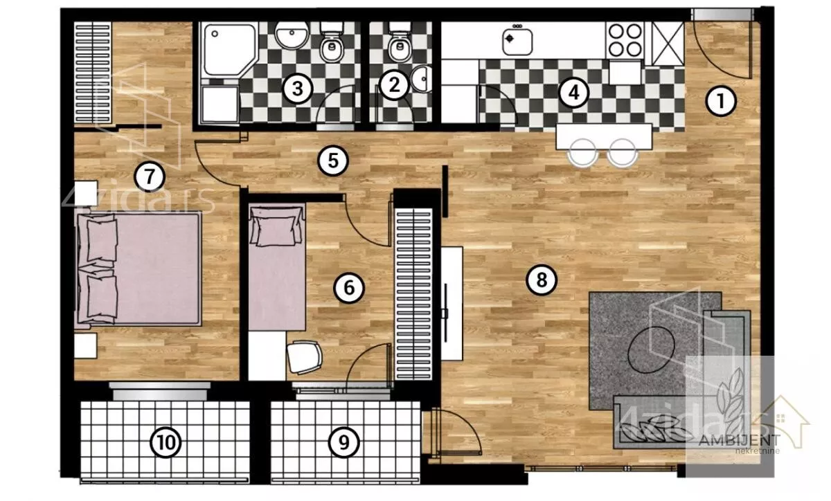 Trosoban stan | 4zida