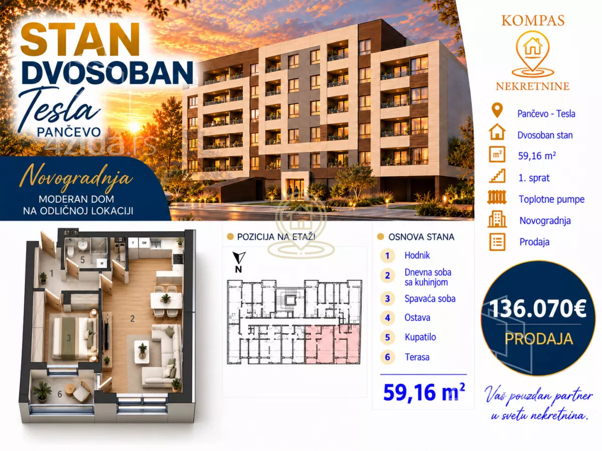 Dvosoban stan | 4zida