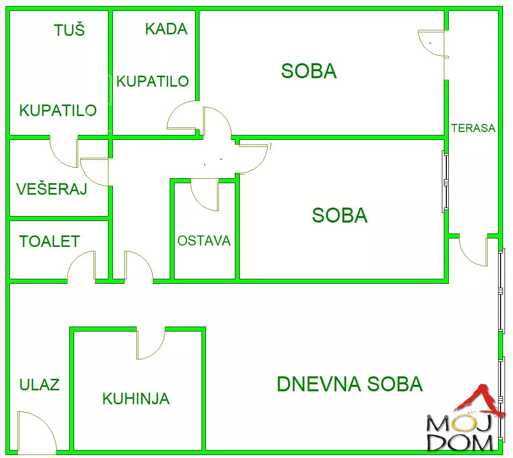 Trosoban stan | 4zida