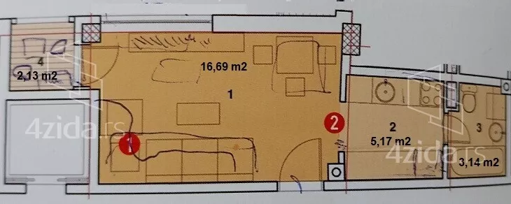 Jednosoban stan | 4zida