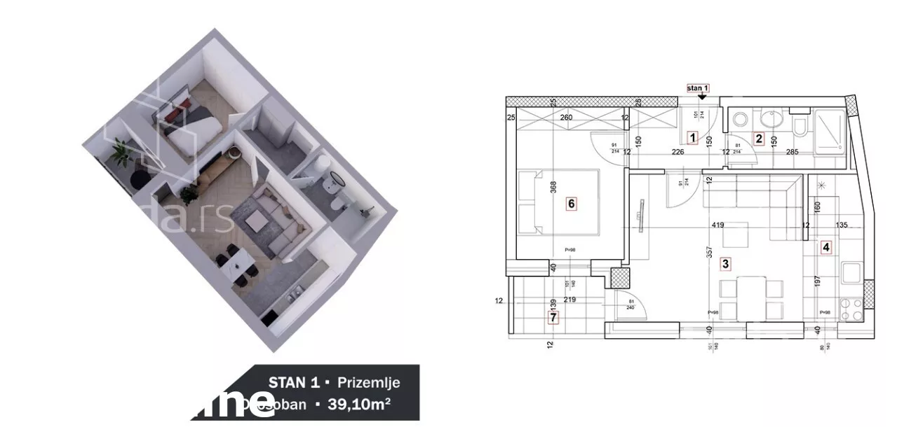 Dvosoban stan | 4zida