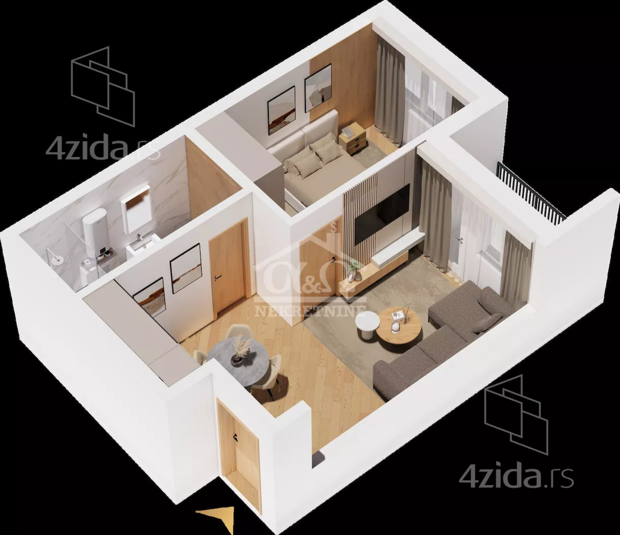 Jednosoban stan | 4zida