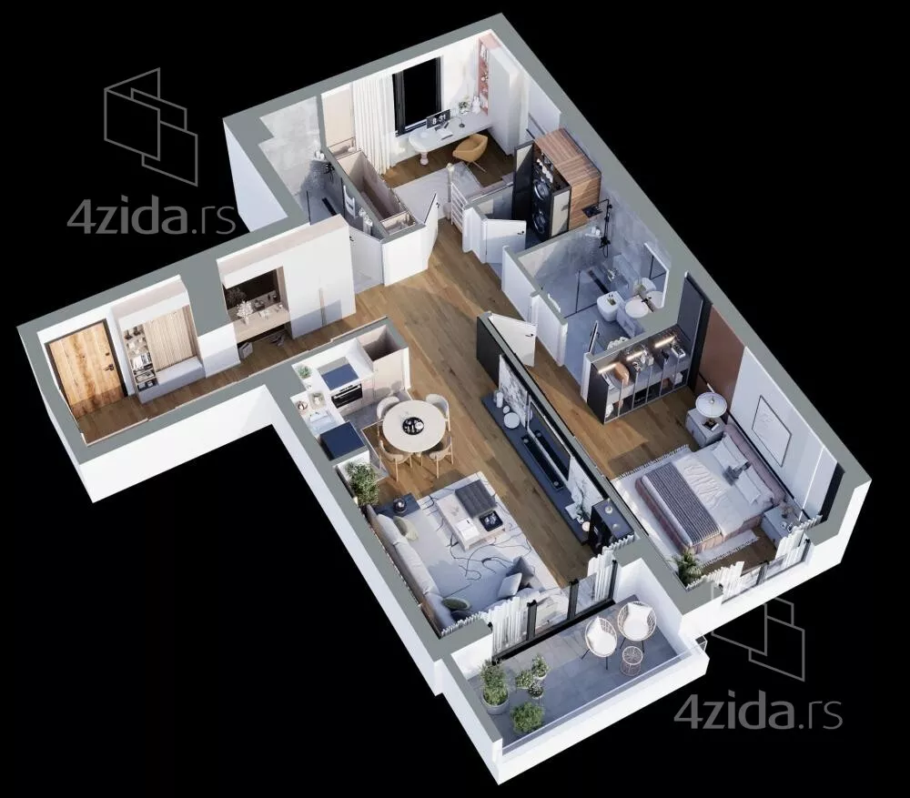 Trosoban stan | 4zida