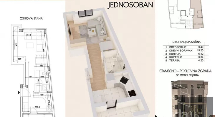 Jednosoban stan | 4zida