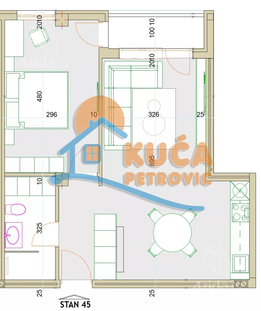 Jednoiposoban stan | 4zida