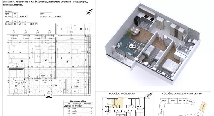 Trosoban stan | 4zida