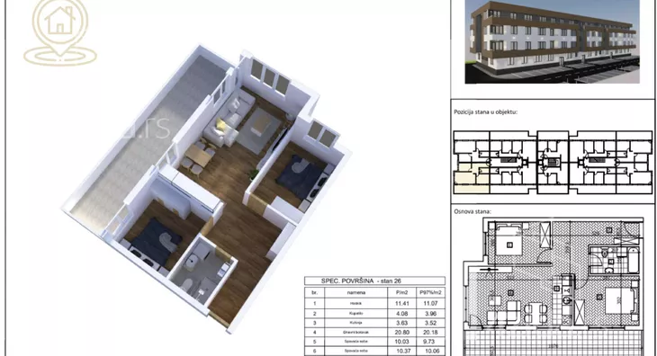 Trosoban stan | 4zida