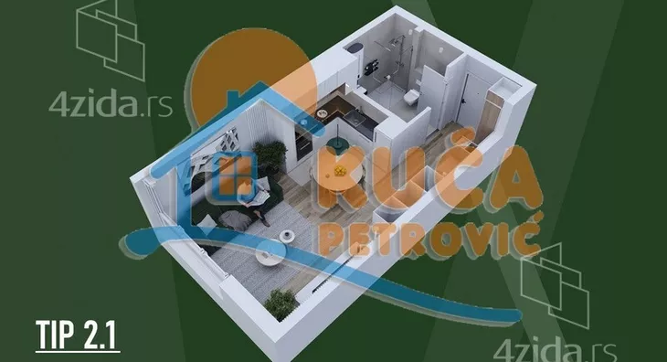 Jednosoban stan | 4zida