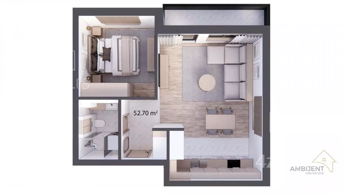 Jednoiposoban stan | 4zida