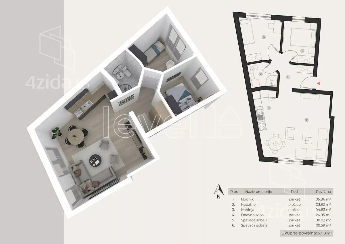 Dvoiposoban stan | 4zida