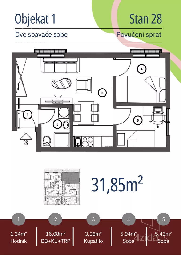 Jednosoban stan | 4zida