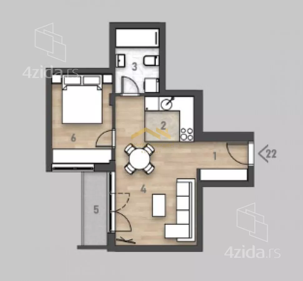 Dvosoban stan | 4zida