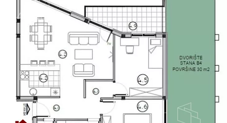 Trosoban stan | 4zida