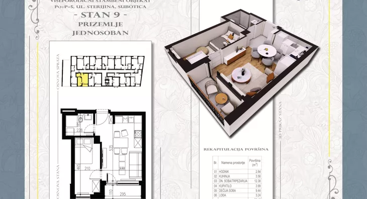 Jednosoban stan | 4zida