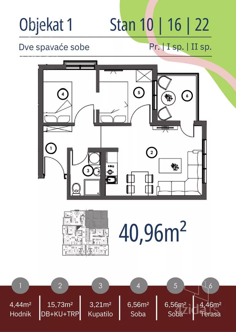 Dvosoban stan | 4zida