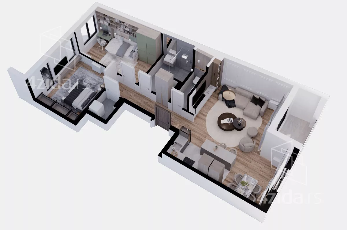 Trosoban stan | 4zida