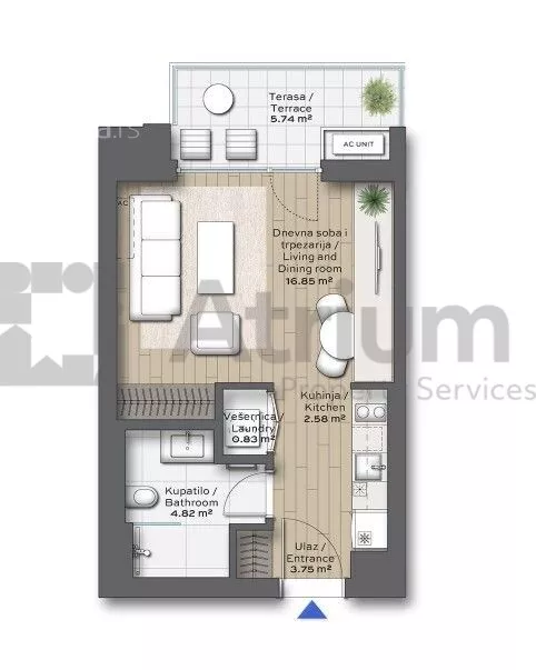 Jednosoban stan | 4zida