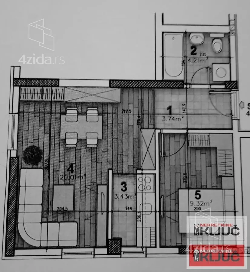 Jednoiposoban stan | 4zida