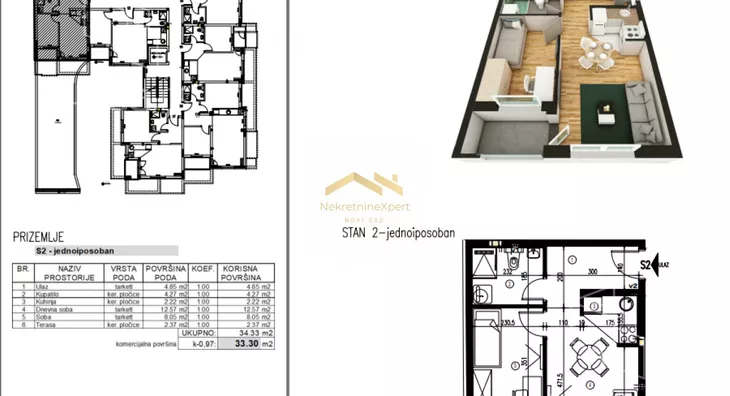 Jednoiposoban stan | 4zida