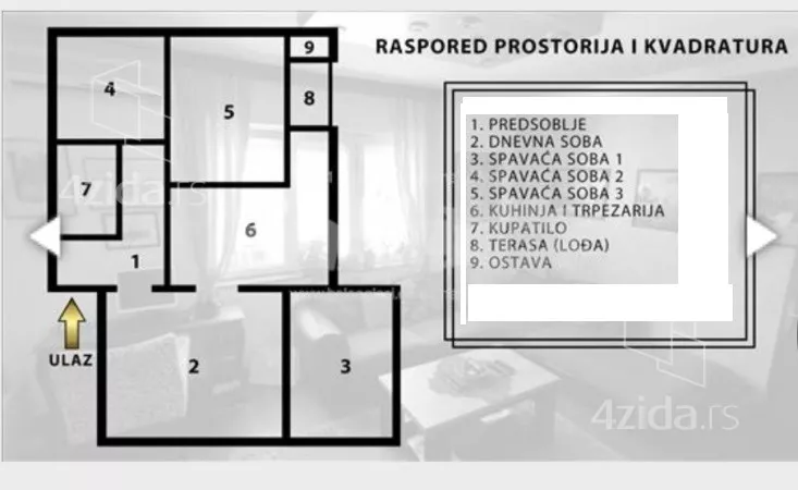 Troiposoban stan | 4zida