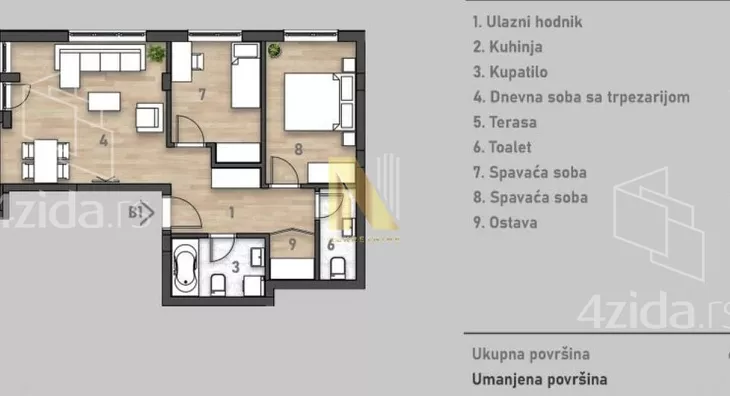 Trosoban stan | 4zida