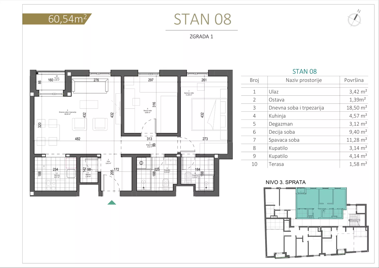 Trosoban stan | 4zida