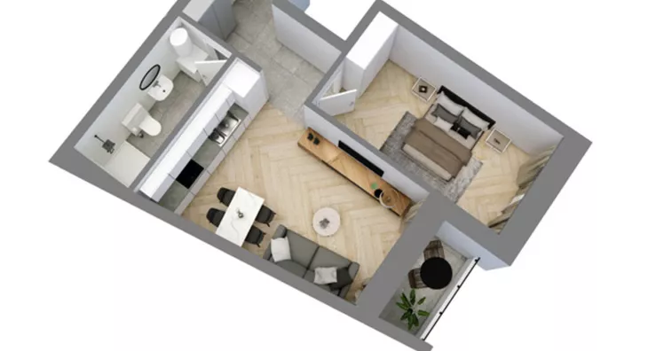 Jednoiposoban stan | 4zida