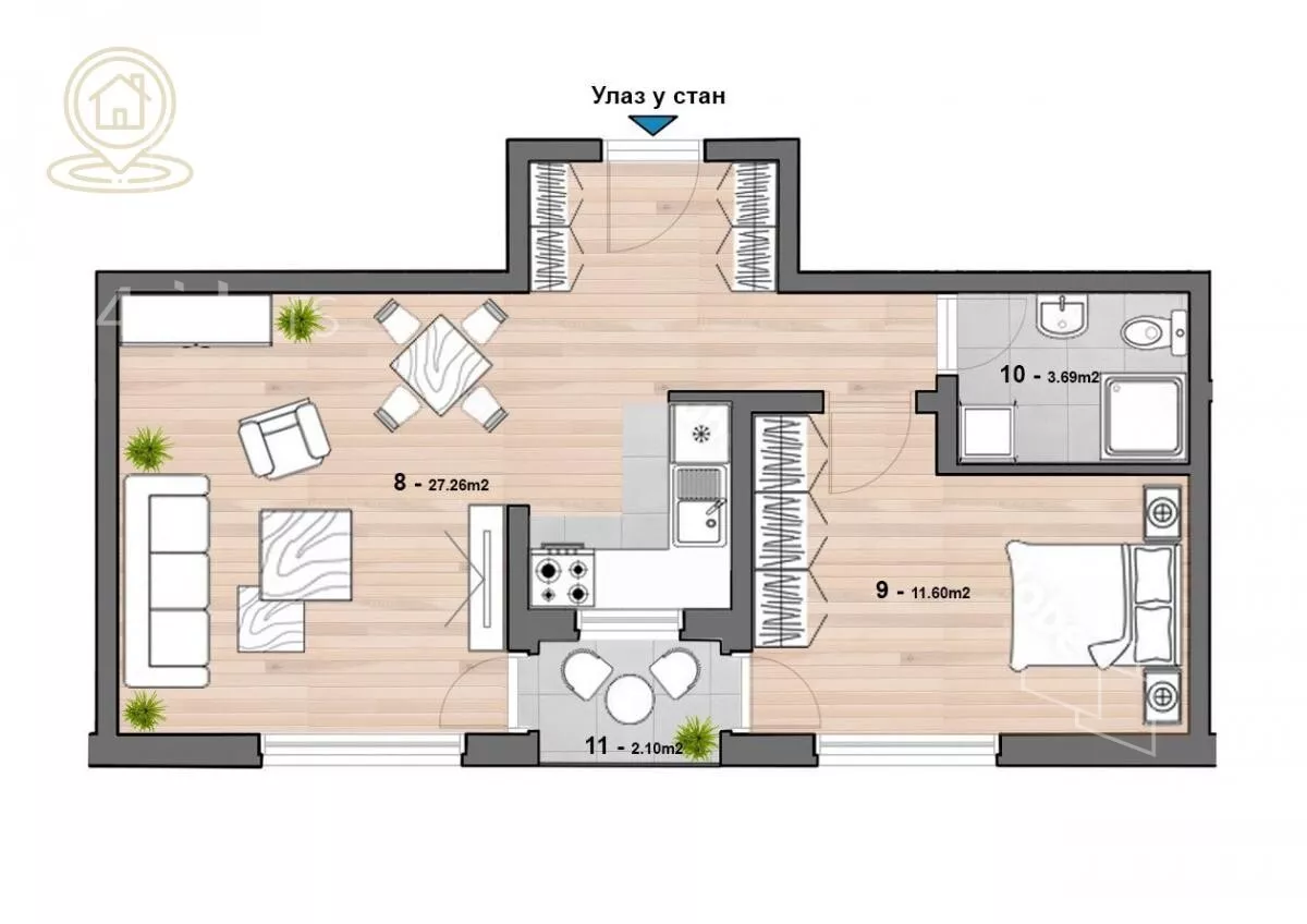 Dvoiposoban stan | 4zida