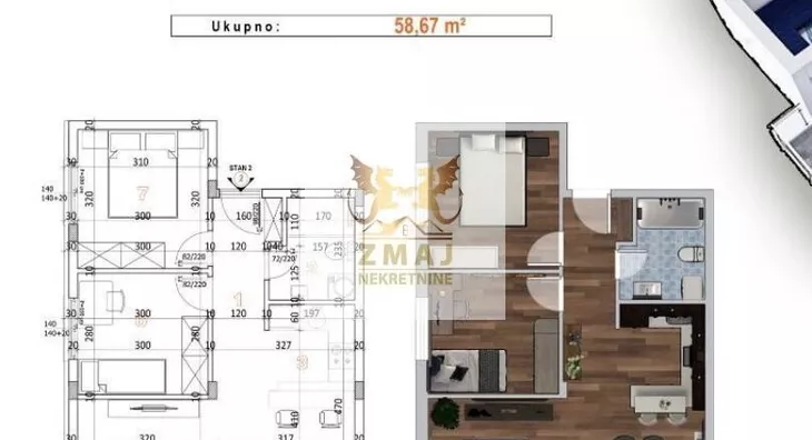Trosoban stan | 4zida